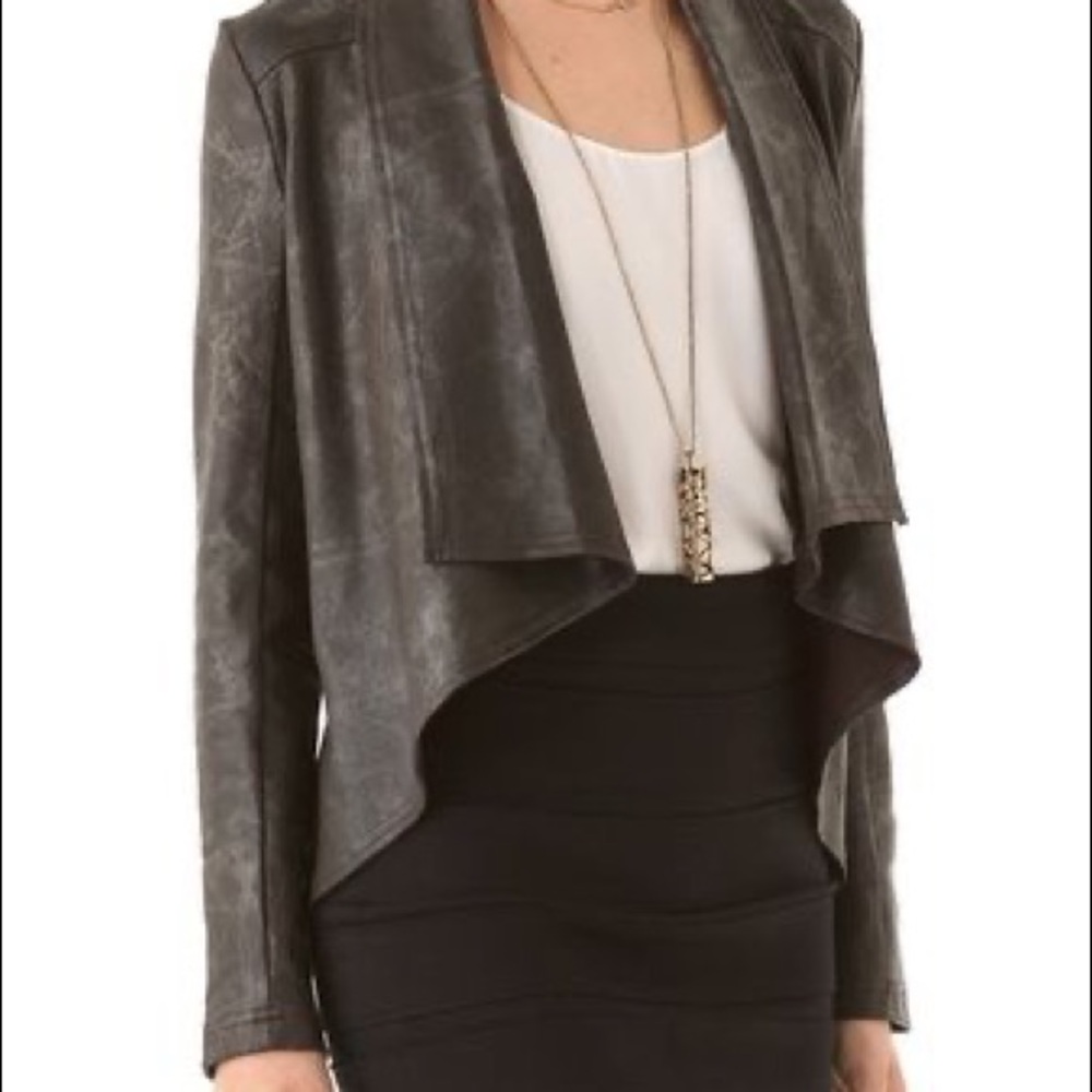Krisa brown coated drape jacket. Size S